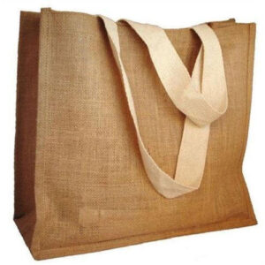 Brown Jute Canvas Bag