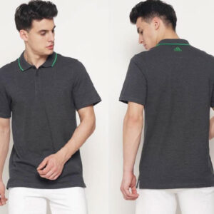 Adidas Polo Poly Cotton T Shirt CD1489 Black As Custom Corporate T-Shirt