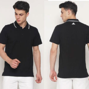 Adidas Polo T Shirt Black with logo Printing or Embroidered in Bangalore