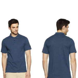 Adidas Polo Poly Cotton T Shirt DP6042 Navy | T-Shirt With Logo