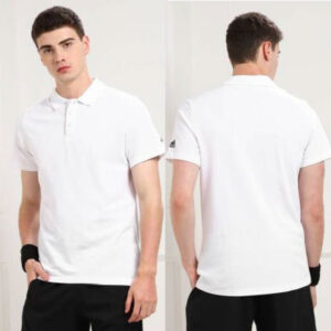 Adidas Polo Poly Cotton T Shirt DP6044 White | T-Shirt With Company Logo