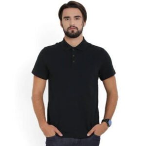 Adidas Polo Poly Cotton T Shirt HI5596 Black T-Shirt With Logo