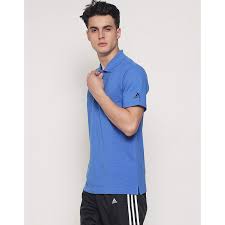 Adidas Polo Poly Cotton T Shirt DN3098 Blue As Corporate T-shirt Design - Image 2