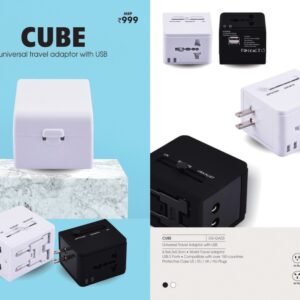 Universal Travel Adapter With USB - CUBE - gifting companies in Bangalore