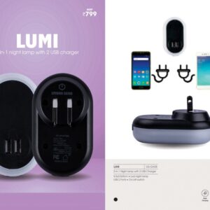 2-In-1 Night Lamp With 2 USB Charger - LUMI - business promotion items In Bangalore