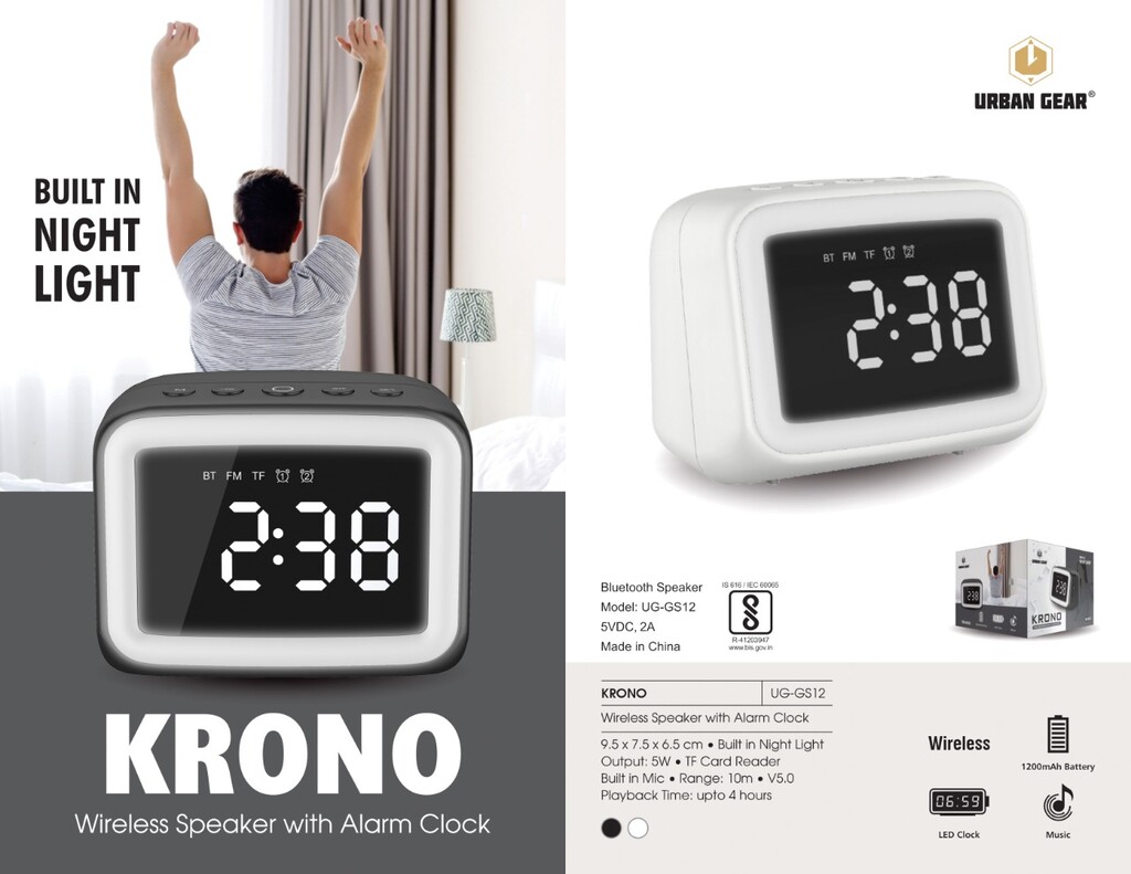 Bluetooth Speaker With Alarm Clock