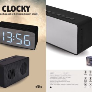 Bluetooth Speaker & Mirrored Alarm Clock - CLOCKY