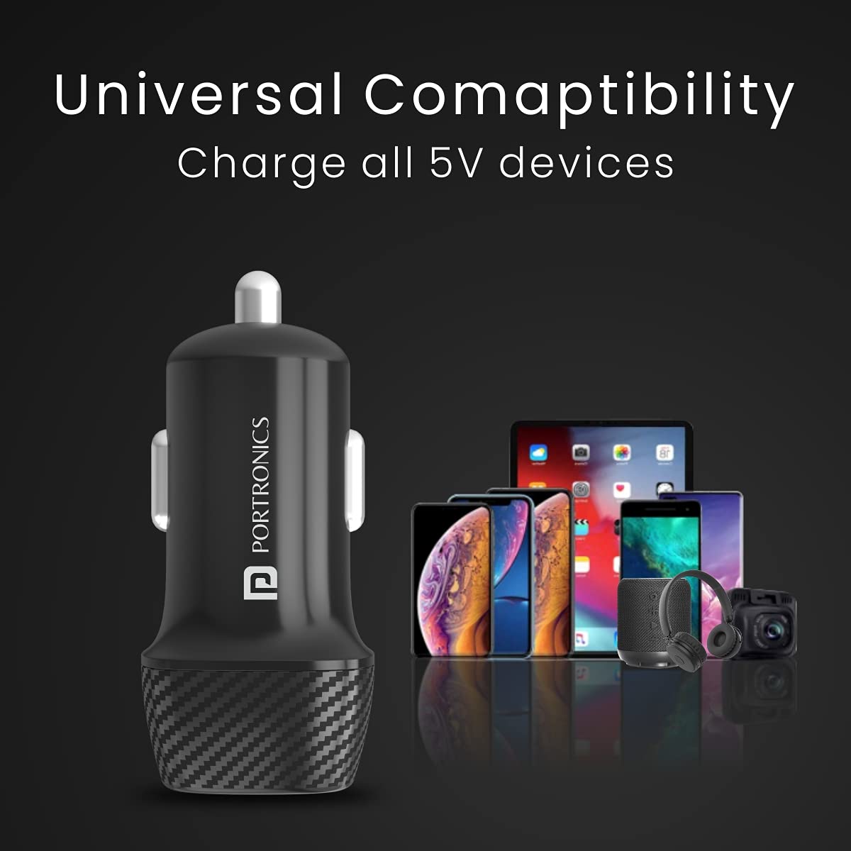 Portronics Car Power 5 Car Charger POR - best corporate gifts for clients In Bangalore