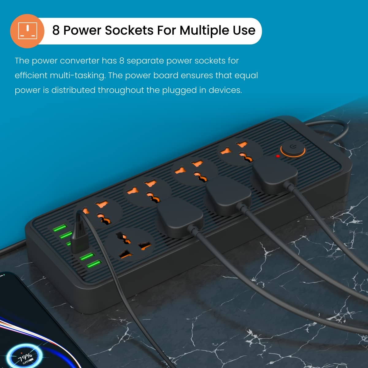 Portronics Power Plate 7 with 6 USB Port - business gift idea In Bangalore