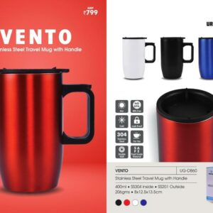 Stainless Steel Travel Mug With Handle  VENTO