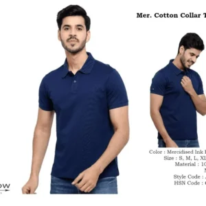 Collar Mercidised Ink Blue Dotted - Promo Items In Bangalore
