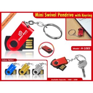 Mini Swivel Pendrive With Keyring - list of corporate gifting companies in Bangalore  
