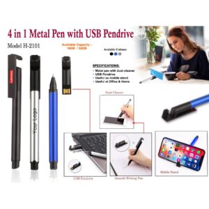Pen Pendrive With Mobile Stand - best corporate gifts for employees In Bangalore  