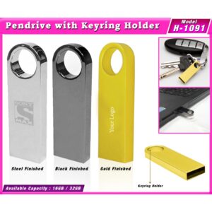 Pendrive With Keyring Holder - Employee Gift