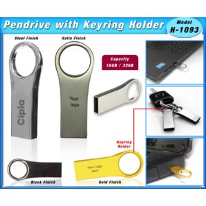 Pendrive With Keyring Holder - Personalized Business Gift