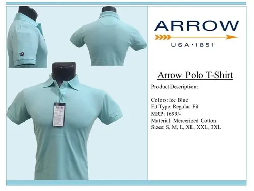 Polo Men Ice Blue Polo T Shirt - corporate office gifts In Bangalore