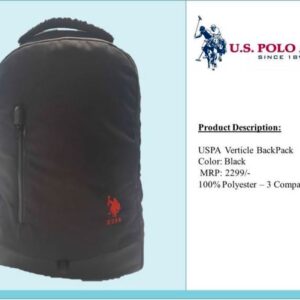 US Polo Association Black School Backpack - corporate office Bag Backpack In Bangalore 