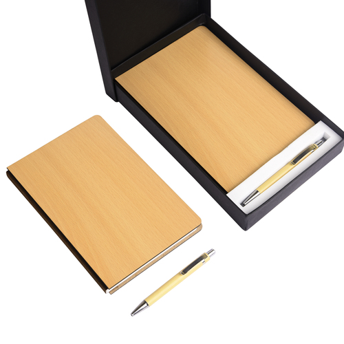 Wooden 2 in 1 pen and diary set - Zero Waste Corporate Gifts In Bangalore