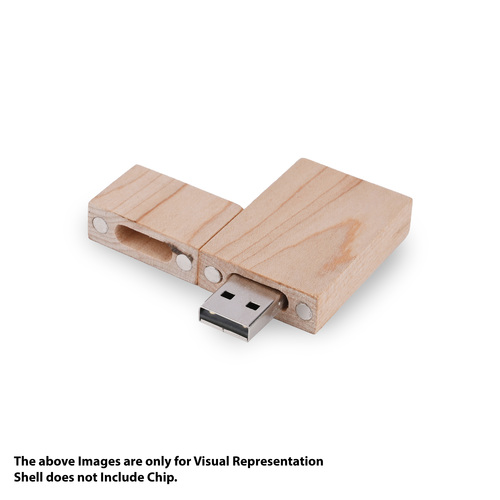 Wooden Rectangle USB Pendrive Shell - Eco Friendly Gift Ideas