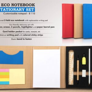 3 Fold Eco Notebook with stationery set as unique gift in Bangalore