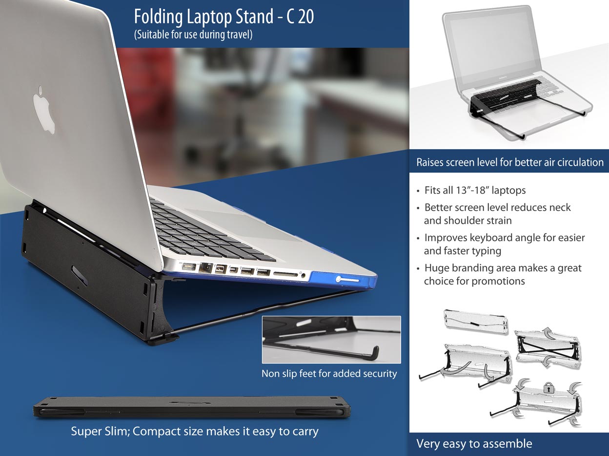 Folding laptop stand