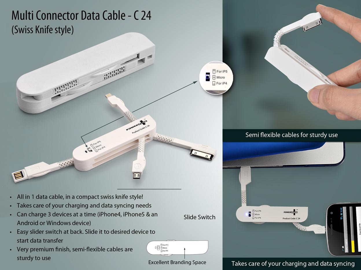 Multi Connector Data Cable set