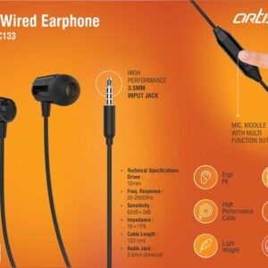 Artis In-Ear Wired Earphone With Mic