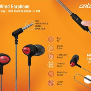Artis In-Ear Wired Earphone With Mic and clip