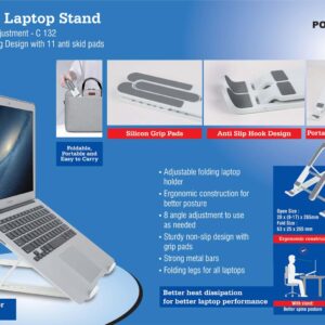 Folding Laptop stand with 8 angle adjustment
