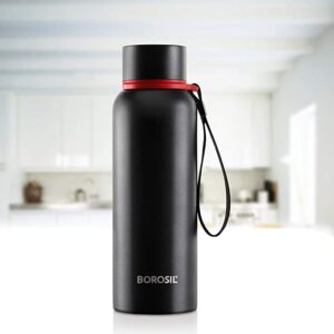 Borosil Trek Black Hot n Cold SS Bottle