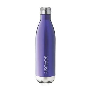 Borosil Bolt Trans Blue Hot n Cold SS Bottle for office employees