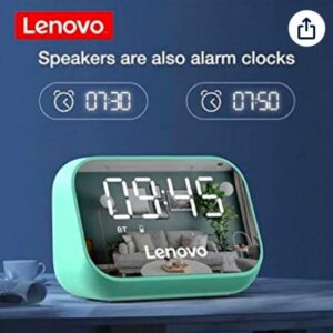 Lenovo TS13 Wireless Bluetooth | Portable Subwoofer | Stereo Speaker |  Audio Player | Single Alarm Clock Mirror Design