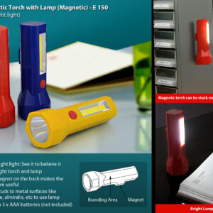 Hexa plastic torch with lamp (magnetic)