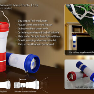 Mini Lantern with focus torch (with 3 torch modes)