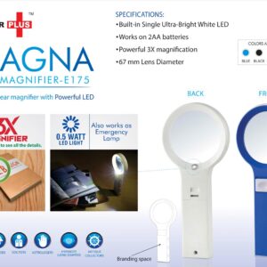 Power Plus Magna: Magnifier With Lamp Function( With Half Watt LED)