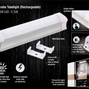 Mini wardrobe tubelight (Rechargeable) | Powerful 5W LED