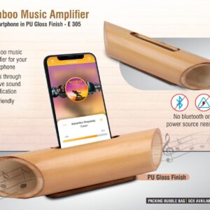Bamboo Music Amplifier for Smartphones in PU gloss finish