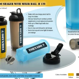 Tornado shaker with mixer ball