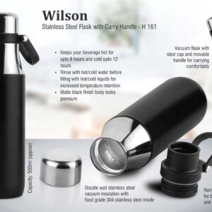 Wilson Stainless steel flask with carry handle