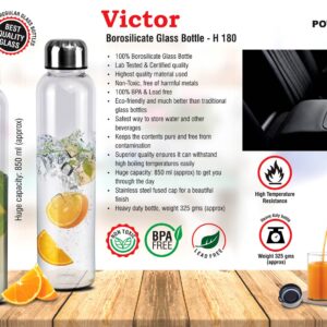 Victor Borosilicate glass bottle