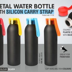 Metal water bottle with silicon