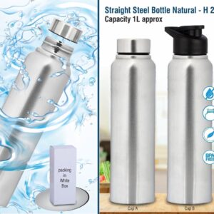 Straight steel bottle Natural