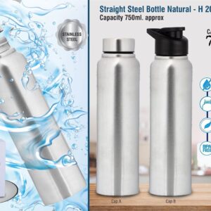 Straight steel bottle Natural