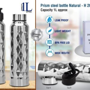 Prism steel bottle Natural