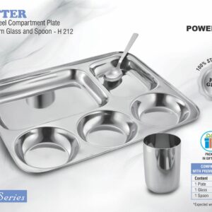 Platter Stainless Steel Compartment plate
