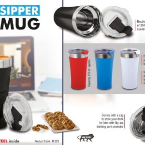 Tall Sipper mug | 304 grade Stainless steel