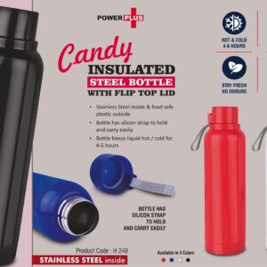 Candy Insulated Steel Bottle with Flip top lid