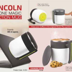 Lincoln 2 Tone Magic Suction Mug