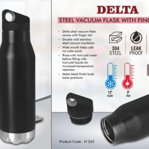 Delta Steel Vacuum Flask with Finger slot