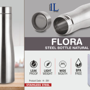 Flora Steel bottle Natural